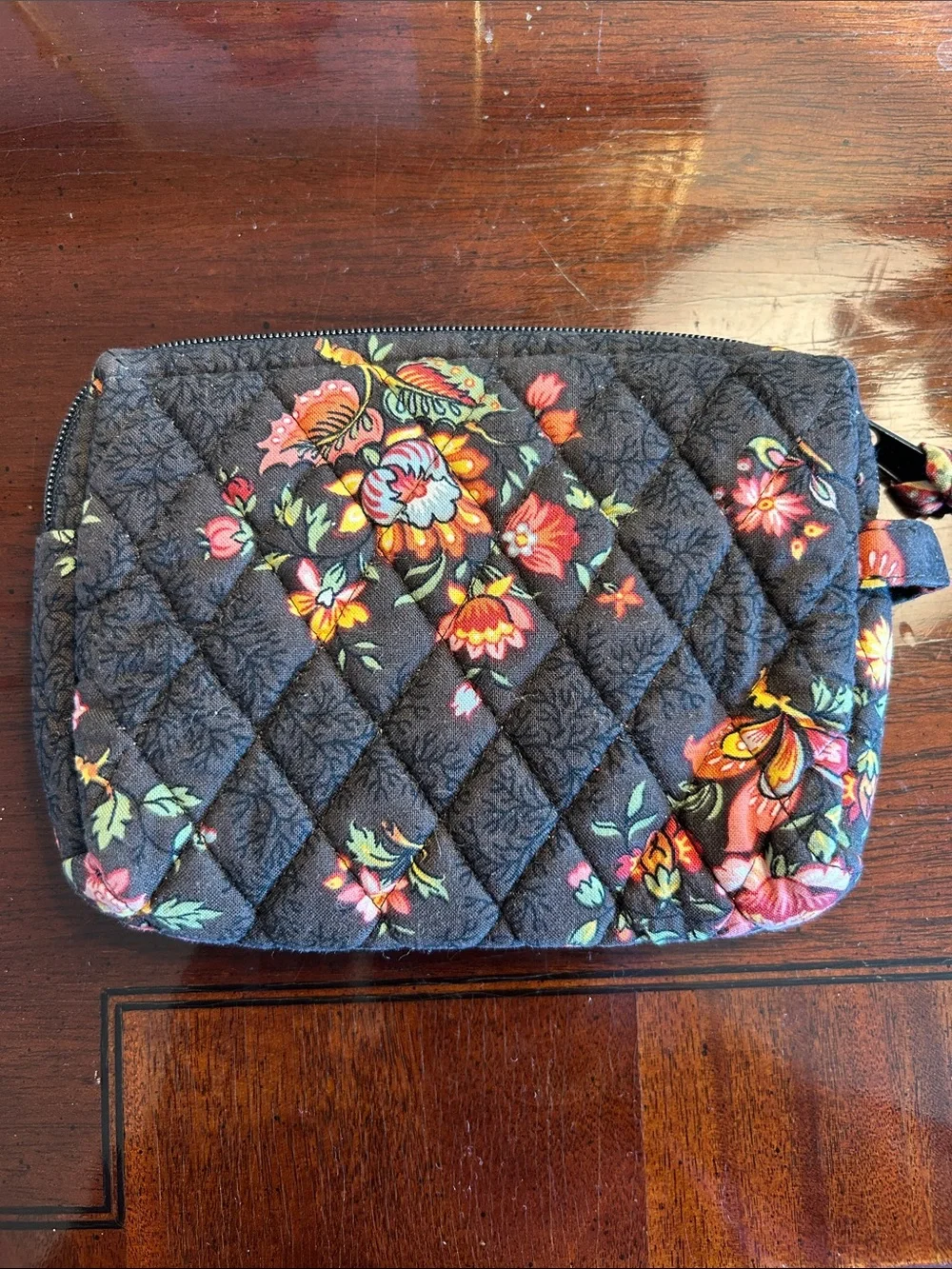 Vera Bradley Chocolat (2003) Small Zipper Pouch, Lined
